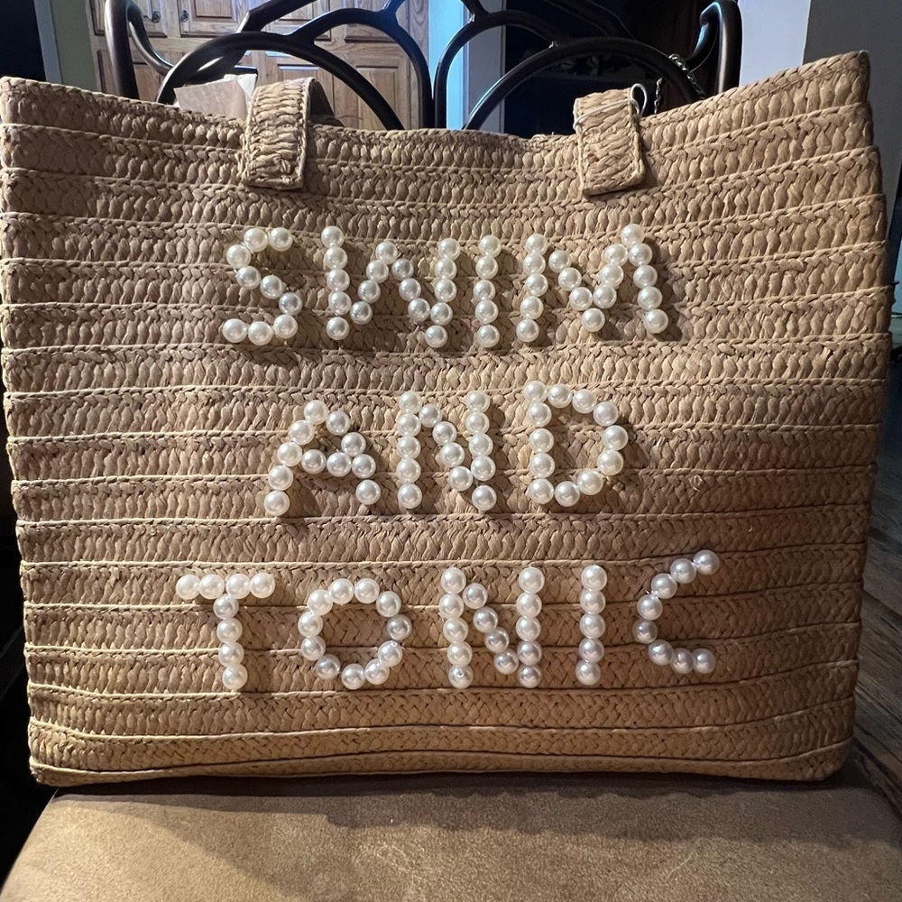 NWT☀️ Urban Expressions Seaton - Pearls Tote Swim And Tonic SOLD OUT EVERYWHERE! - Picture 3 of 7